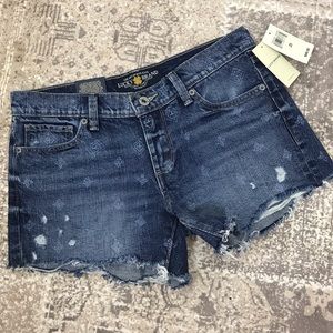 Lucky Brand Destroyed Jean Shorts NWT